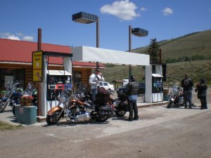 Tracy standing by Cory's bike