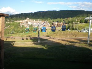 Looking out from our hotel at Snowmass