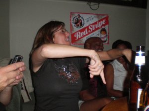 Lisa showing us her dance moves